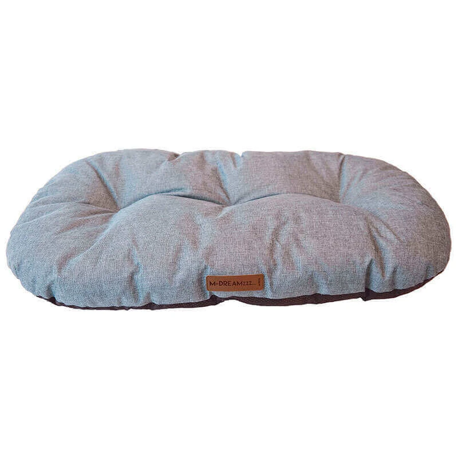 M-Pets (М-Петс) Oleron Oval Cushion – Лежак для собак различных пород и котов; 92x54x15 см (Светло-серый): цены и характеристики