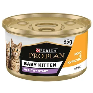 Purina Pro Plan Baby Kitten Healthy Start Chiken - Консервований корм з куркою для кошенят після відлучення від матері (мус); 85 г