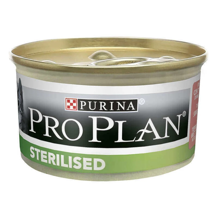 Purina Pro Plan Sterilised Tuna Salmon Cat - Вологий корм з тунцем та лососем для дорослих стерилізованих кішок (шматочки в паштеті); 85 г: ціни та характеристики