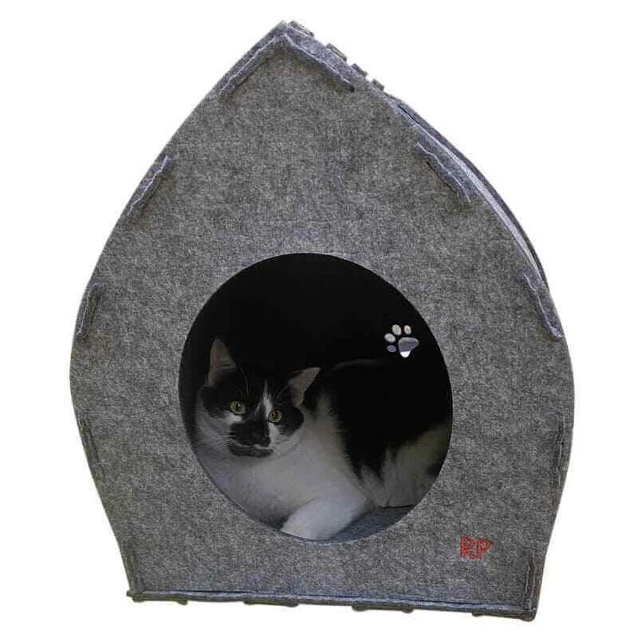 Red Point (Ред Поінт) Pet House - Повстяний будиночок-лежак для собак малих порід і котів; 47х43х43 см: ціни та характеристики