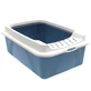 Rotho MyPet (Рото МайПет) Cat Toilet Bonnie ECO – Открытый туалет для котов с рамкой; 57х39х21 см (Голубой)