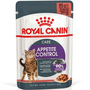 Royal Canin Appetite Control Care – Вологий корм з м'ясом для дорослих стерилізованих котів схильних до випрошування корму (шматочки у соусі); 85 г