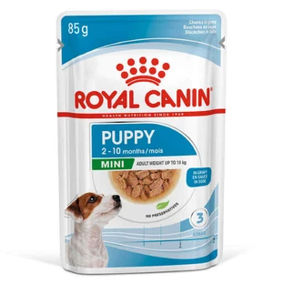 Royal Canin Mini Puppy - Консервований корм для цуценят дрібних порід (шматочки в соусі); 85 г