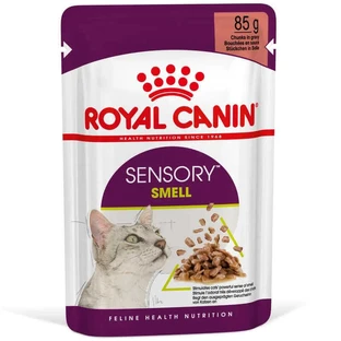 Royal Canin Sensory Smell in Gravy – Вологий корм з м'ясом та рибою для дорослих котів, що стимулює нюхові рецептори (шматочки в соусі); 85 г