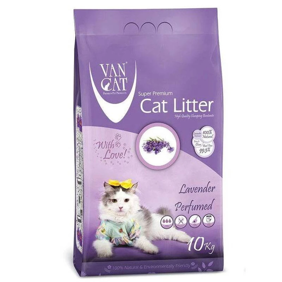 VanCat (ВанКэт) Cat Litter Lavender - Бентонитовый наполнитель для кошачьего туалета с ароматом лаванды; 10 кг: цены и характеристики
