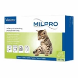 Virbac (Вірбак) Milpro - Таблетки Мільпро протипаразитарний препарат для кошенят, ефективний антигельмінтик; 4 шт./уп. (до 2 кг)