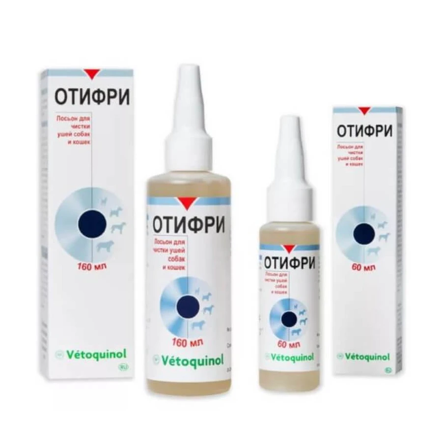 Vetoquinol (Ветокинол) Otifree - Средство Отифри для чистки ушей у собак и котов; 60 мл: цены и характеристики