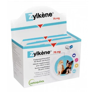 Zylkene (Зілкене) by Vetoquinol - Антистресовий препарат для собак та котів; 75 мг / 10 шт.