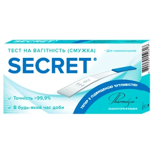 Тест-смужка Secret для визначення вагітності,  1 шт.