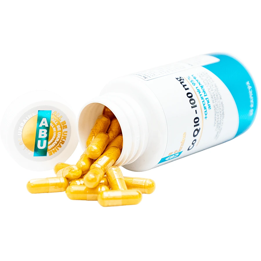 Коензим Q10 з куркуміном і біоперином ABU Co Q10 with curcumin 95% and bioperin, 60 капсул: ціни та характеристики