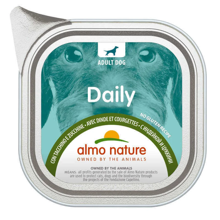 Almo Nature (Альмо Натюр) Daily Adult Dog Turkey&Zucchini - Консервированный корм с индейкой и цуккини для взрослых собак; 100 г : цены и характеристики