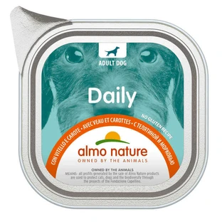 Almo Nature (Альмо Натюр) Daily Adult Dog Veal&Carrots - Консервированный корм с телятиной и морковью для взрослых собак; 100 г