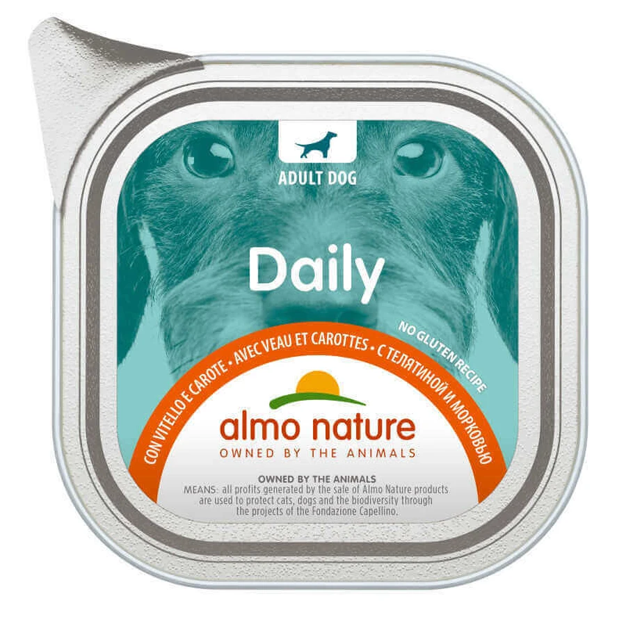 Almo Nature (Альмо Натюр) Daily Adult Dog Veal&Carrots - Консервированный корм с телятиной и морковью для взрослых собак; 100 г: цены и характеристики