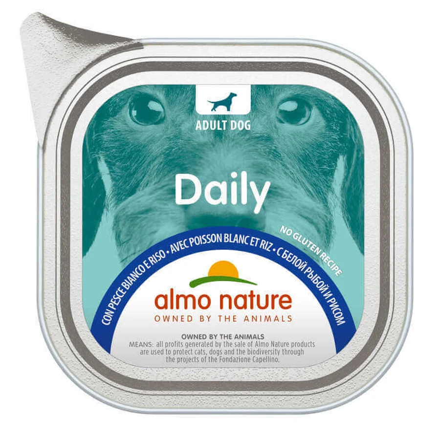 Almo Nature (Альмо Натюр) Daily Adult Dog White Fish&Rice - Консервированный корм с белой рыбой и рисом для взрослых собак; 100 г: цены и характеристики