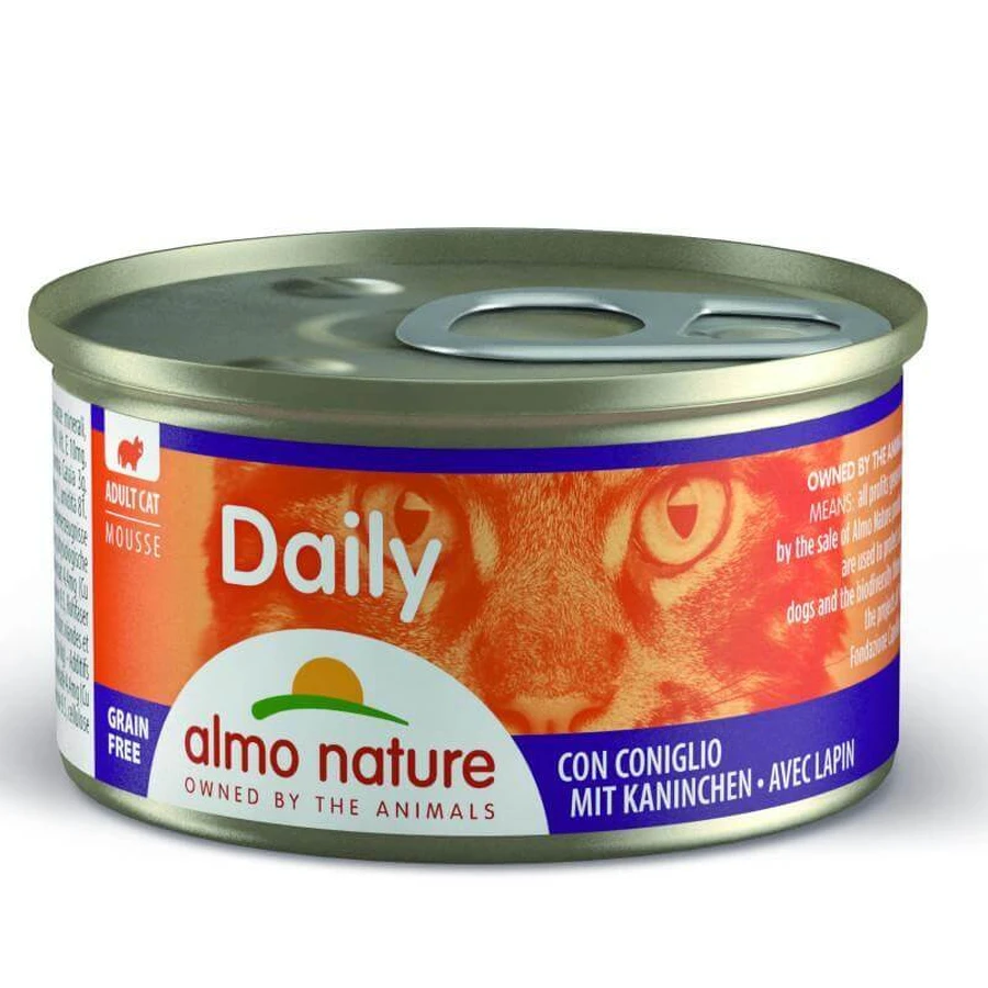 Almo Nature (Альмо Натюр) Daily Menu Cat - Консервований корм 'Мус з кроликом' для котів; 85 г: ціни та характеристики