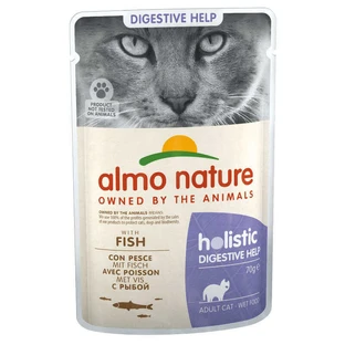 Almo Nature (Альмо Натюр) Holistic Digestive Help Cat Fish - Влажный корм с рыбой для котов с чувствительным пищеварением (кусочки в желе); 70 г