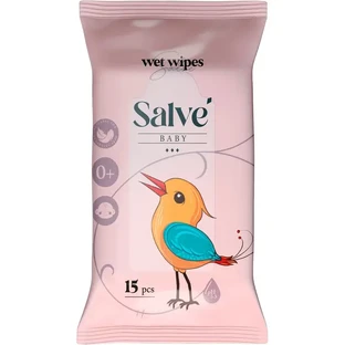 Салфетки Salve влажные детские розовые №15