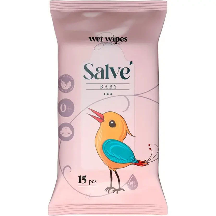 Салфетки Salve влажные детские розовые №15: цены и характеристики