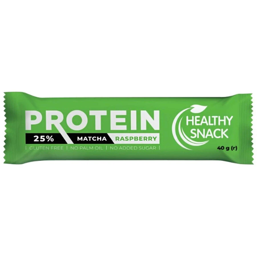 Батончик протеїновий Healthy Snack з малиною та чаєм матча глазурований 40г: ціни та характеристики
