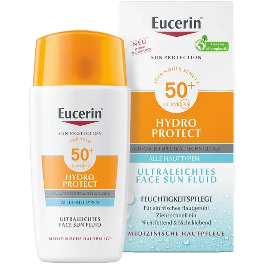 Солнцезащитный флюид для лица Eucerin Sun SPF50+ Hydro Protect ультралегкий, 50 мл: цены и характеристики