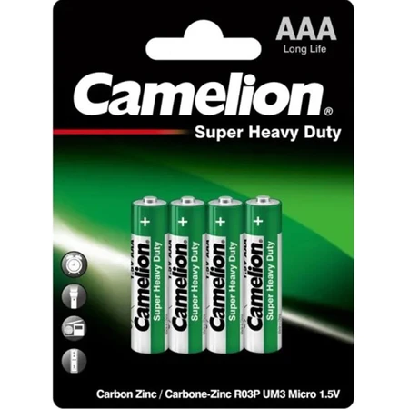 Батарейки Camelion AAA R03Р-BP4 Green экономные солевые №4: цены и характеристики