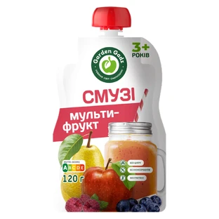 Пюре фруктове дитяче Garden Gadz Смузі мультифрукт 120 г