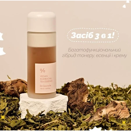 Есенція для обличчя Dr. Ceuracle Vegan Kombucha багатофункціональна, кремова з екстрактом комбучі, 150 мл: ціни та характеристики