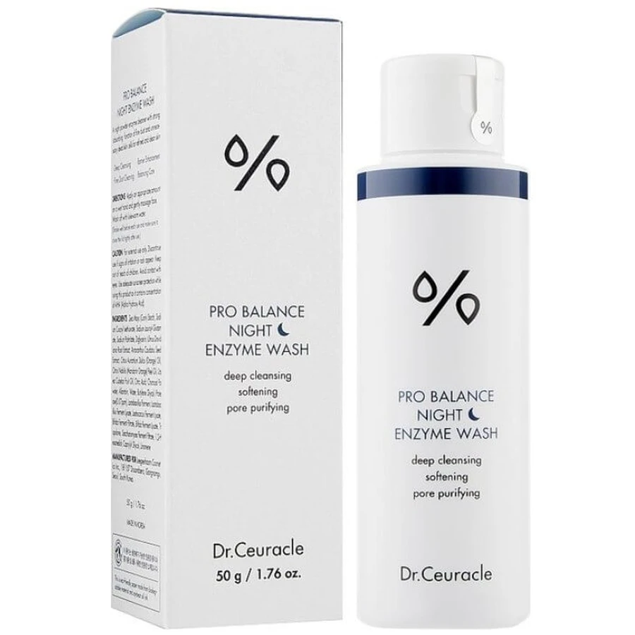 Энзимная пудра для лица Dr. Ceuracle Pro-Balance Night Enzyme Wash с пробиотиками, вечерняя, 50 г: цены и характеристики