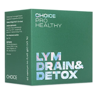 CHOICE, Pro Healthy, LYM DRAIN&DETOX, Лимфодренаж и детоксикация, 60 капсул
