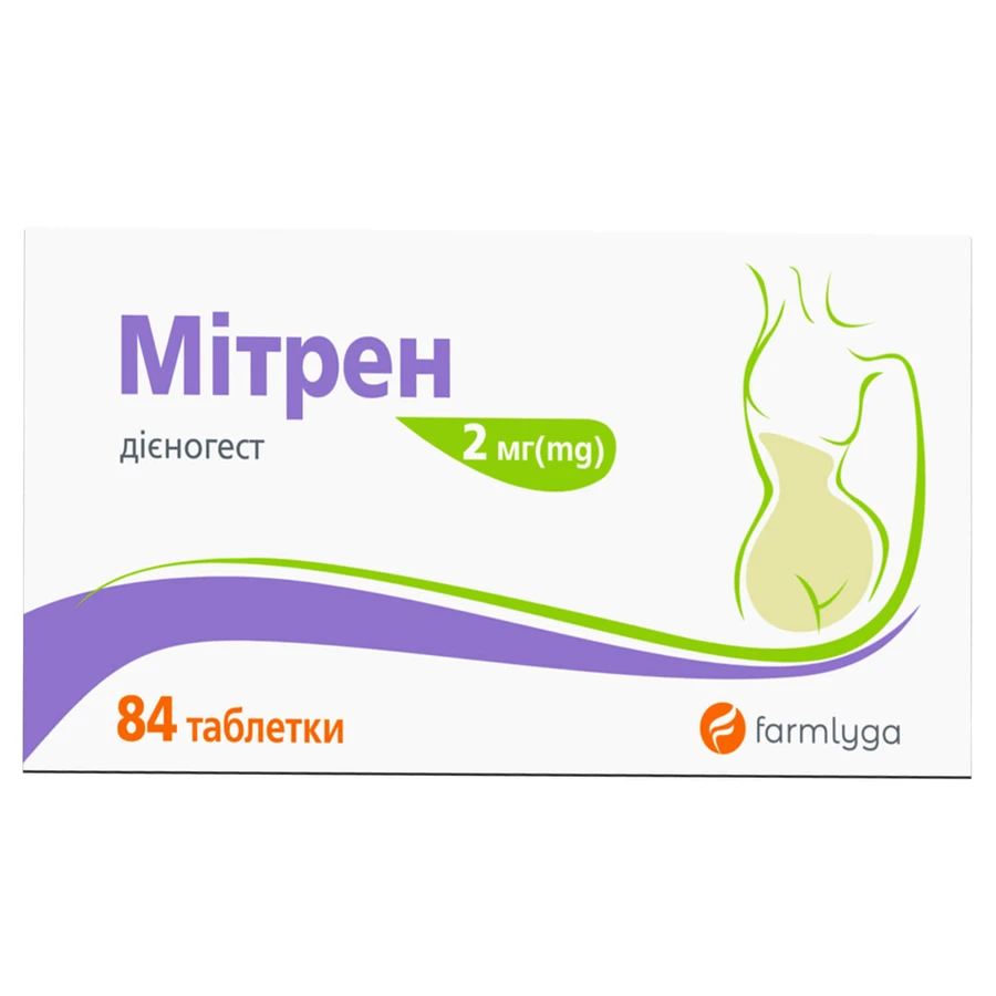 Мітрен таблетки по 2 мг №84 (28х3): ціни та характеристики