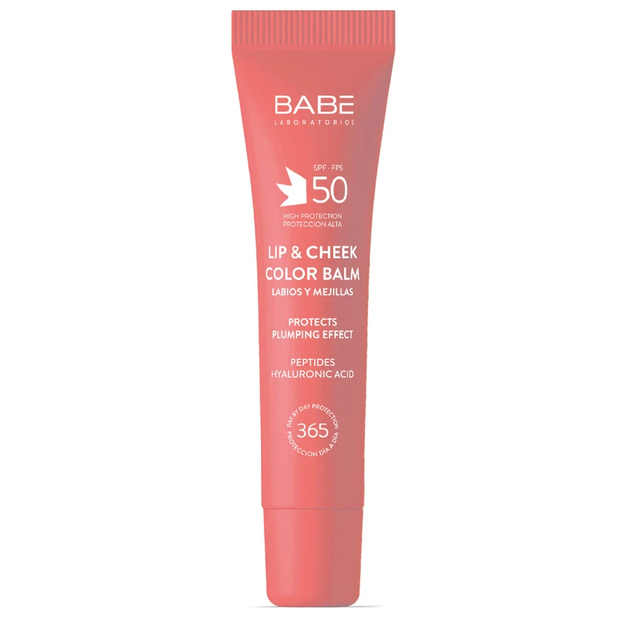 Бальзам-тинт для губ и щек Babe Laboratorios Sun Protection солнцезащитный с гиалуроновой кислотой и пептидами pink SPF 50 20 мл: цены и характеристики