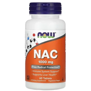 Ацетилцистеин NAC Now Foods 1000 мг, 60 таблеток