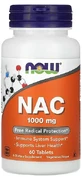 Ацетилцистеин NAC Now Foods 1000 мг, 60 таблеток