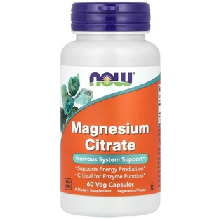 Магний цитрат Now Foods Magnesium Citrate, 60 растительных капсул
