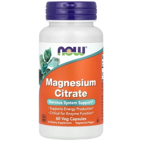 Магний цитрат Now Foods Magnesium Citrate, 60 растительных капсул: цены и характеристики