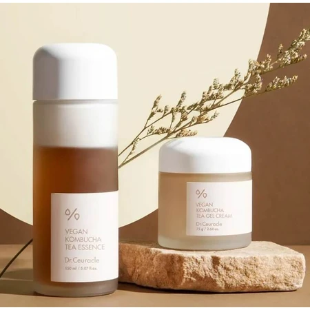 Крем-гель для обличчя Dr. Ceuracle Vegan Kombucha Tea Gel Cream для всіх типів шкіри з екстрактом комбучі, 75 г: ціни та характеристики