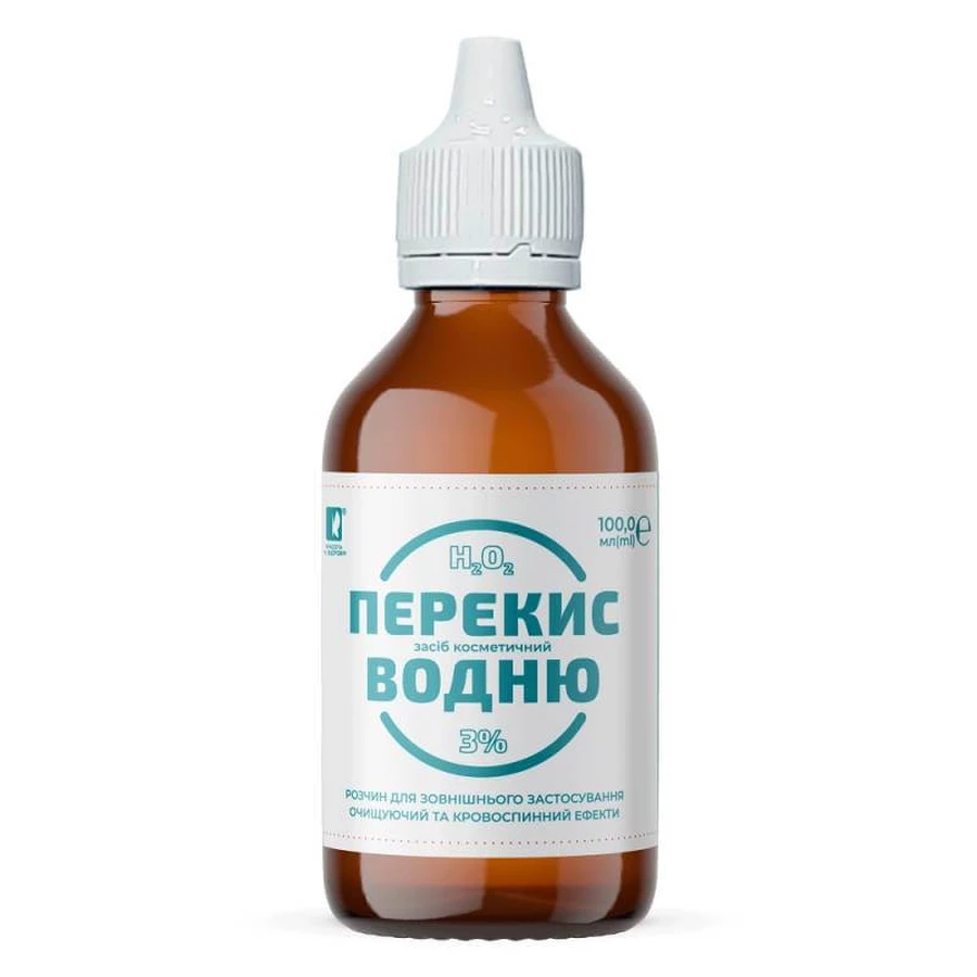 Перекис водню 3% розчин 100 мл: ціни та характеристики