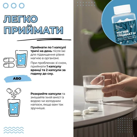 Магний Глицинат 5в1 В комплекс 90 капсул: цены и характеристики