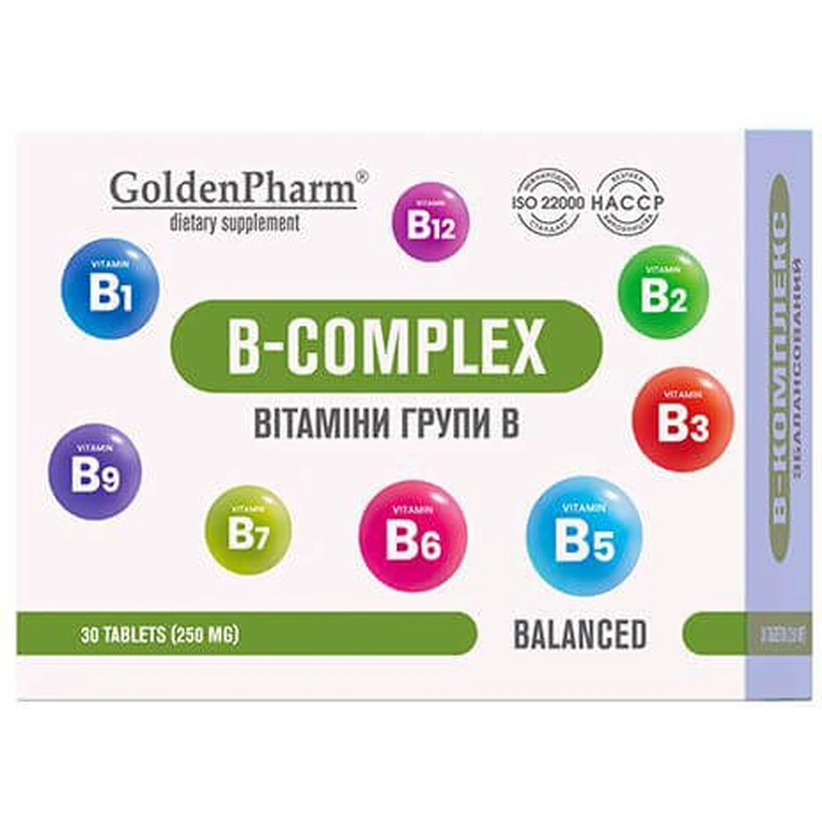 B-комплекс Golden Farm таблетки №30: ціни та характеристики