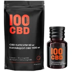 100 CBD-капсули 50 мг, 1500 мг CBD, м'які желатинові №30, у скляній банці: ціни та характеристики