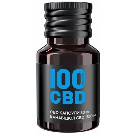 100 CBD-капсулы 30 мг, 1800 мг CBD, мягкие желатиновые №60, в стеклянной банке: цены и характеристики