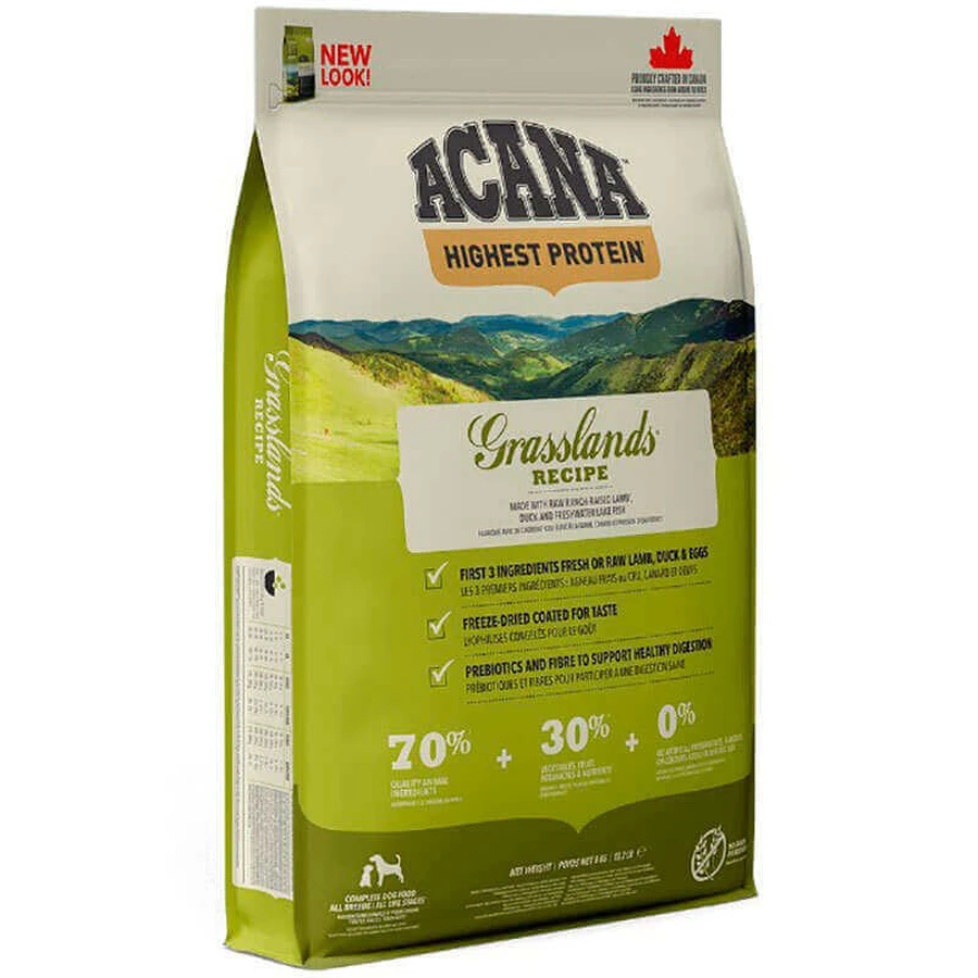 Acana Grasslands Dog Recipe – Сухой корм с ягненком и уткой для собак всех возрастов и пород; 11,4 кг: цены и характеристики