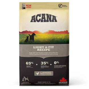 Acana Light & Fit Recipe – Сухой корм для взрослых собак с избыточным весом; 11,4 кг