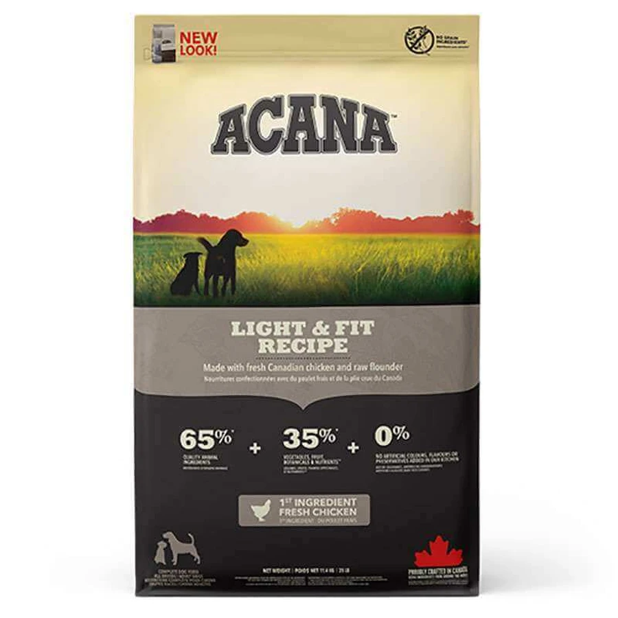 Acana Light & Fit Recipe – Сухой корм для взрослых собак с избыточным весом; 11,4 кг: цены и характеристики