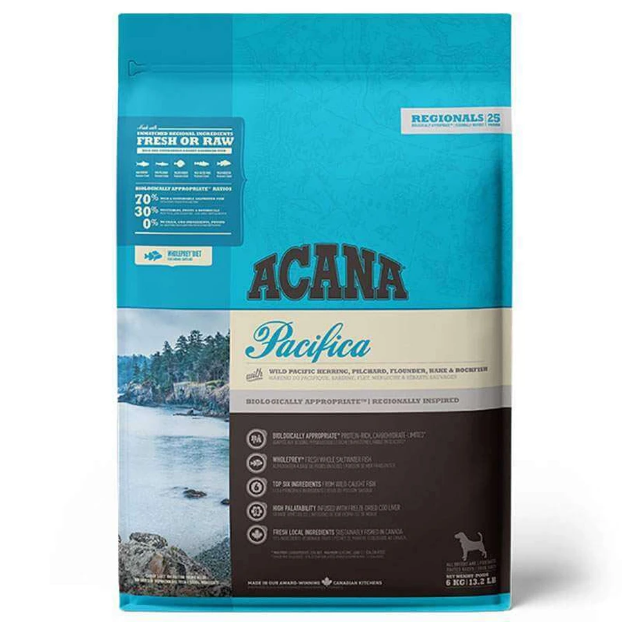 Acana Pacifica Recipe Dog - Сухий корм з рибою для собак всіх порід і вікових груп; 6 кг: ціни та характеристики