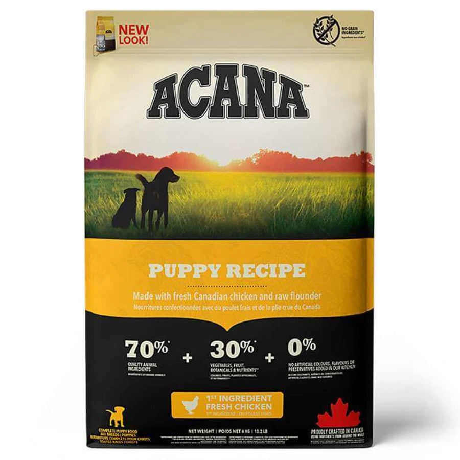 Acana Puppy Recipe – Сухий корм з м'ясом курчати для цуценят середніх порід; 6 кг: ціни та характеристики