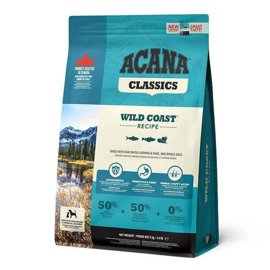 Acana Wild Coast - Сухой корм с рыбой для собак всех пород на всех стадиях жизни; 2 кг: цены и характеристики