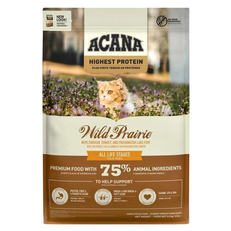 Acana Wild Prairie Cat - Сухой корм с курицей и рыбой для котят и кошек; 4,5 кг: цены и характеристики