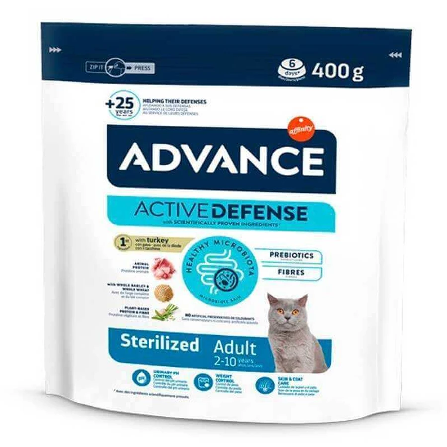 Advance (Едванс) Cat Sterilized Adult Turkey - Сухий корм з індичкою для стерилізованих кішок; 400 г: ціни та характеристики
