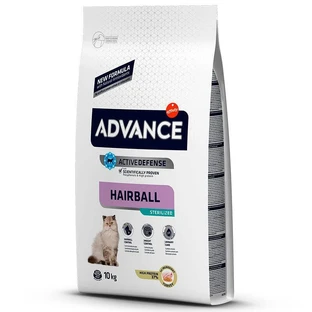 Advance (Эдвансе) Cat Sterilized Hairball Turkey - Сухой корм с индейкой для стерилизованных котов и для профилактики образования комков шерсти в ЖКТ; 10 кг